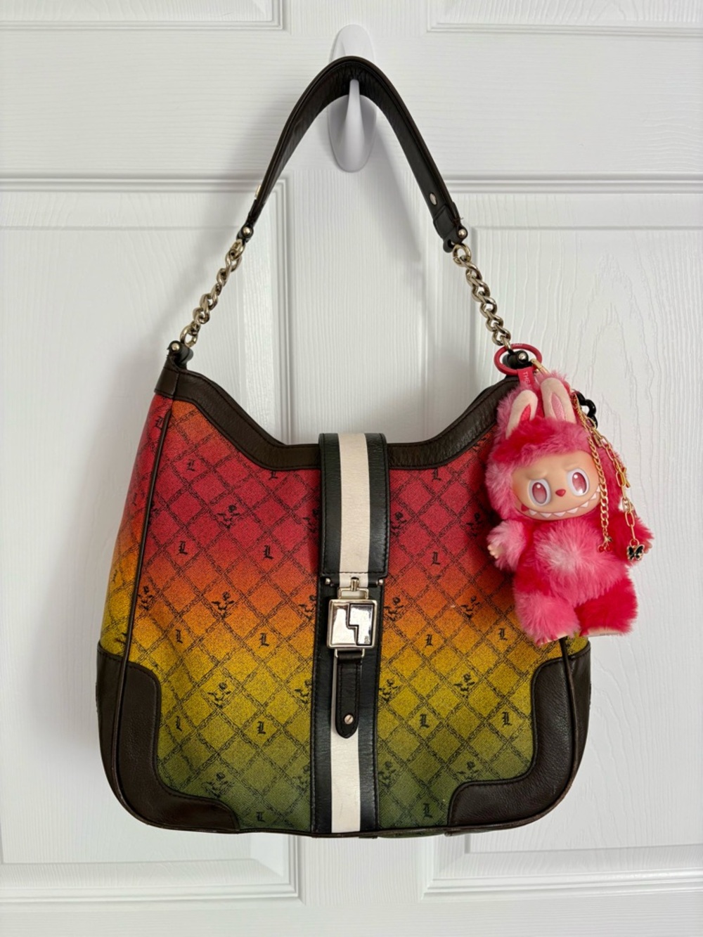 L.A.M.B. By Gwen Stefani Rasta Commodore Hobo Handbag - Picture 12 of 12